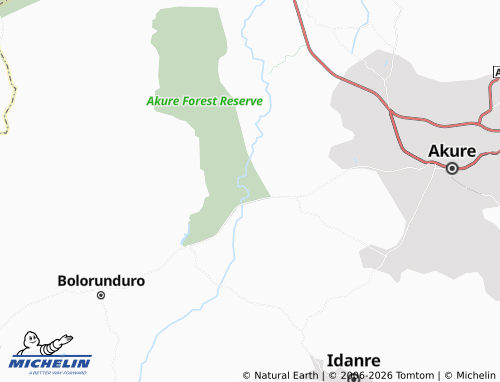 Mappa MICHELIN Aponmu-Akure - ViaMichelin