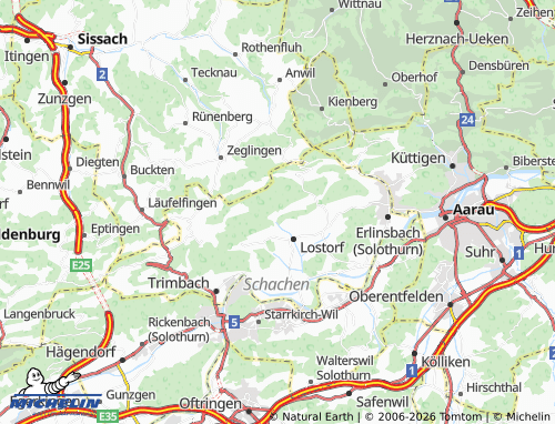 Mapa MICHELIN Bad Lostorf - ViaMichelin
