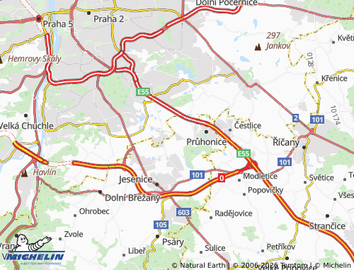 Kaart MICHELIN Rozkoš - ViaMichelin