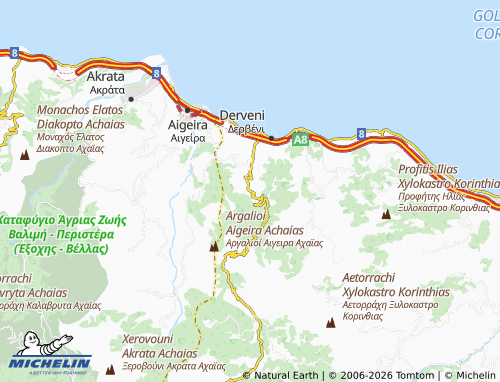 MICHELIN Koumarias map - ViaMichelin