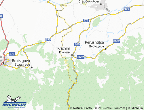 MICHELIN Krichim map - ViaMichelin