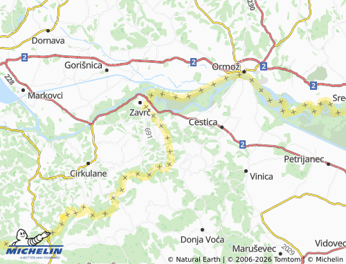 Mapa MICHELIN Mali Lovrečan - ViaMichelin