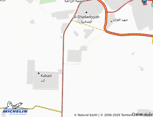 MICHELIN Rajm Khashman-Muslan Block 4 map - ViaMichelin