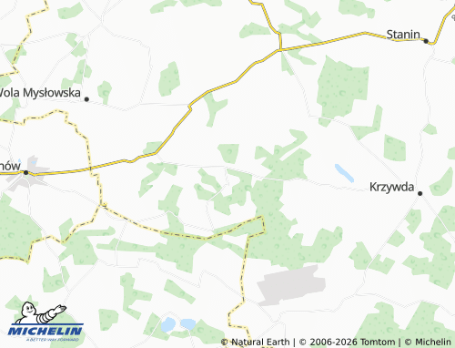 MICHELIN-Landkarte Huta-Dąbrowa - ViaMichelin