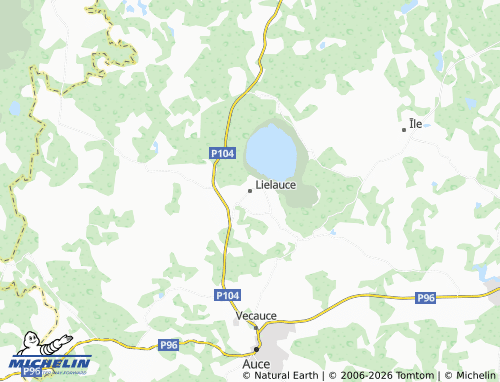 Mapa MICHELIN Lielauces pagasts - ViaMichelin
