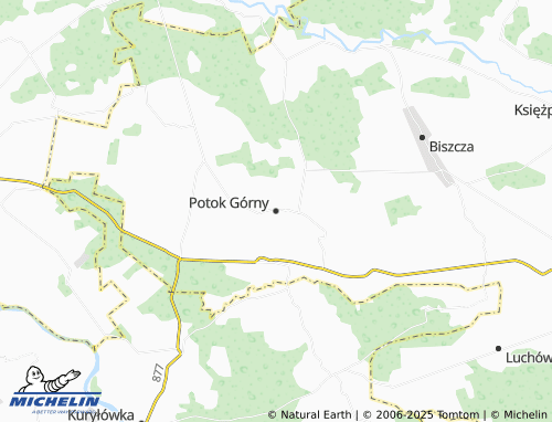 MICHELIN Potok Górny map - ViaMichelin