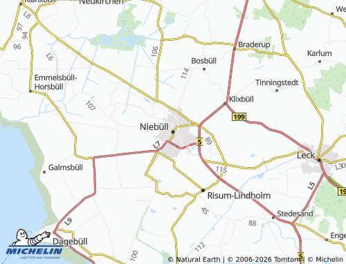 MICHELIN Niebüll map - ViaMichelin