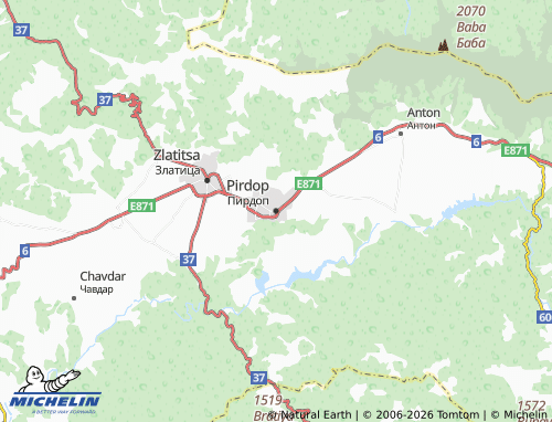 MICHELIN-Landkarte Pirdop - ViaMichelin