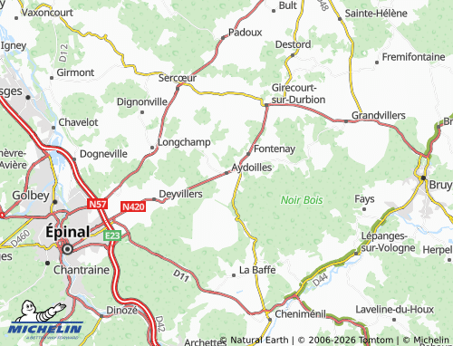Mappa MICHELIN Aydoilles - ViaMichelin