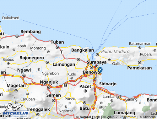 Kaart MICHELIN Lamongan - ViaMichelin