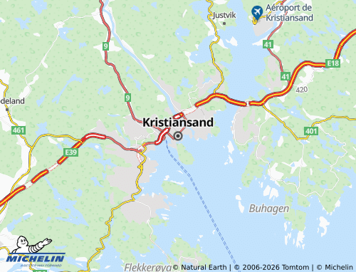Mappa MICHELIN Kristiansand - ViaMichelin