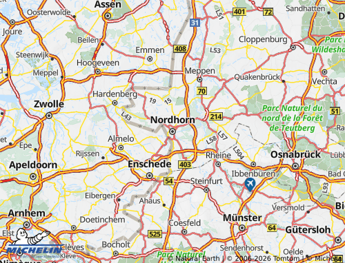 Carte MICHELIN Grafschaft Bentheim - ViaMichelin