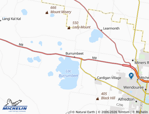 MICHELIN-Landkarte Burrumbeet - ViaMichelin