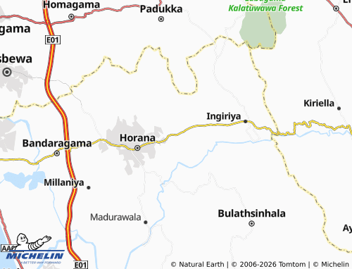 MICHELIN-Landkarte Gurugoda - ViaMichelin