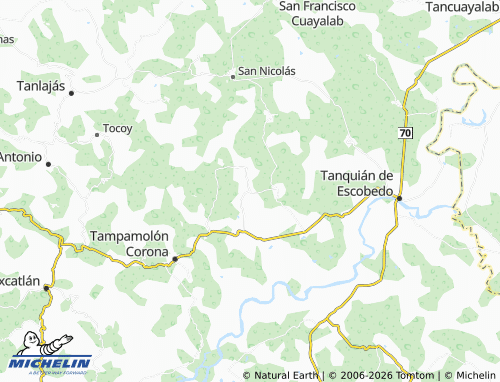 Mappa MICHELIN Naranjo Tayabtzén - ViaMichelin