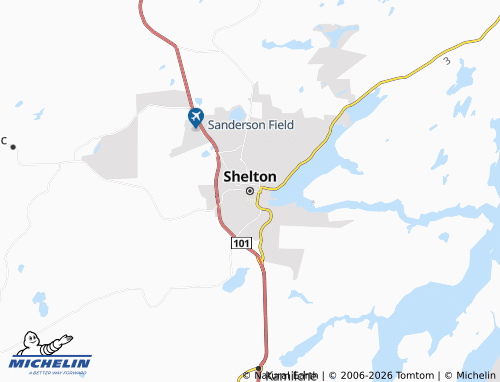 Kaart MICHELIN Shelton - ViaMichelin
