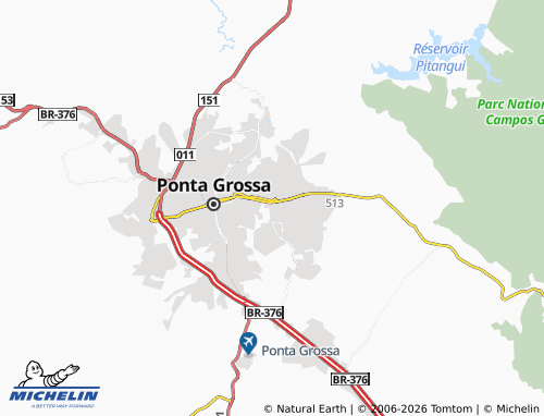 MICHELIN Uvaranas map - ViaMichelin