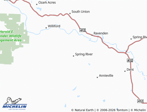 Mapa MICHELIN Spring River - ViaMichelin