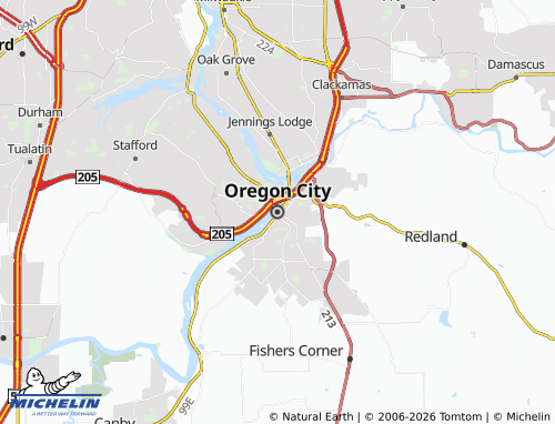 Mappa MICHELIN Oregon City - ViaMichelin