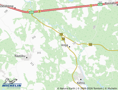 MICHELIN-Landkarte Aavere - ViaMichelin