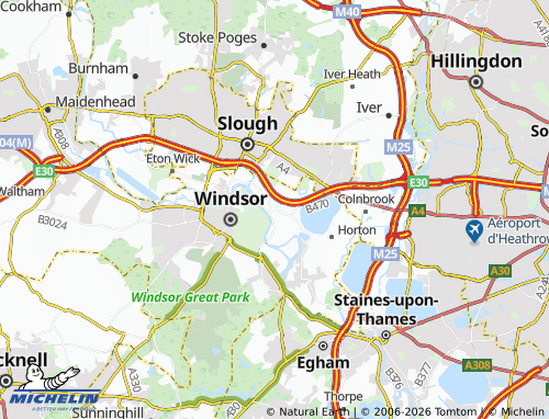 Mappa MICHELIN Datchet - ViaMichelin