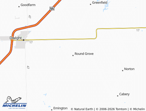 Mappa MICHELIN Round Grove - ViaMichelin