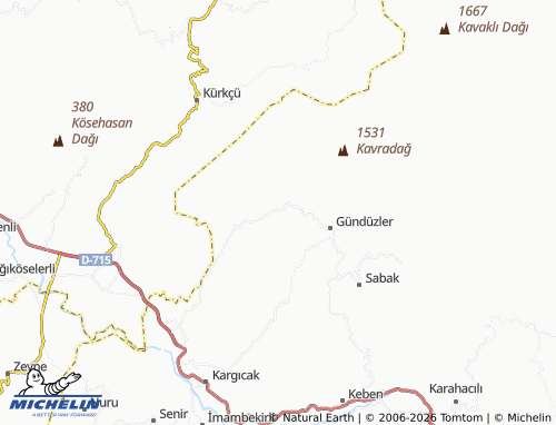 Mappa MICHELIN Yenisu - ViaMichelin