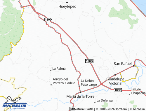 Mapa MICHELIN Manuel Ávila Camacho - ViaMichelin