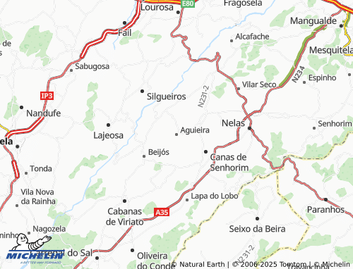 MICHELIN Aguieira map - ViaMichelin