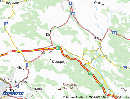 MICHELIN Ercegovci map - ViaMichelin