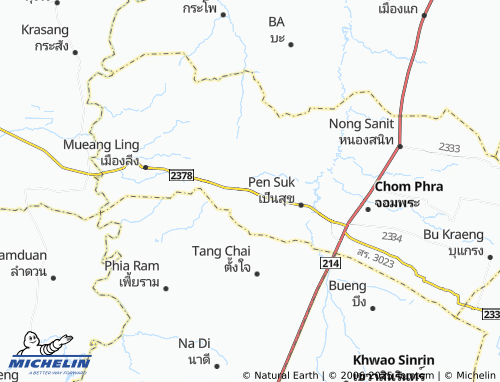 MICHELIN Krahat map - ViaMichelin