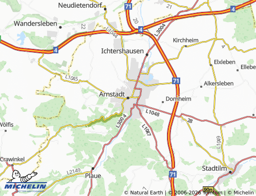 Mapa MICHELIN Arnstadt - ViaMichelin