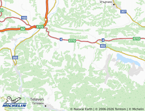 Mapa MICHELIN Malka Zhelyazna - ViaMichelin