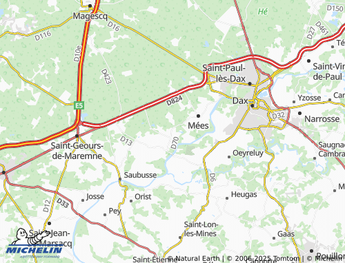 MICHELIN Angoumé map - ViaMichelin