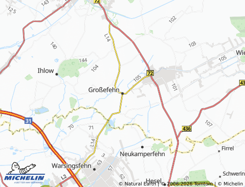 MICHELIN Großefehn map - ViaMichelin
