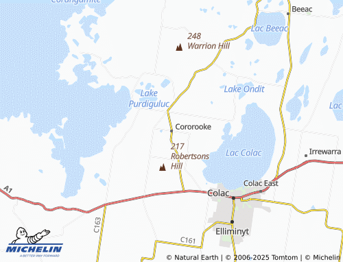 MICHELIN-Landkarte Cororooke - ViaMichelin
