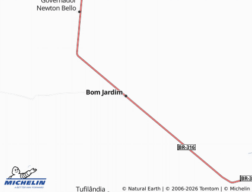 MICHELIN Bom Jardim map - ViaMichelin