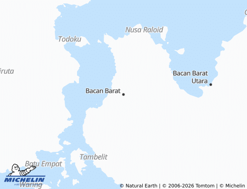 MICHELIN Bacan Barat map - ViaMichelin