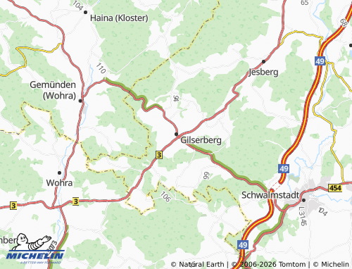 MICHELIN Gilserberg map - ViaMichelin