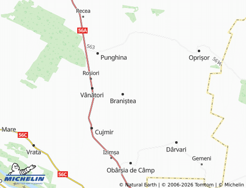 Mapa MICHELIN Braniștea - ViaMichelin