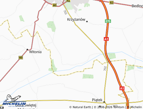 MICHELIN Nowe Ktery map - ViaMichelin