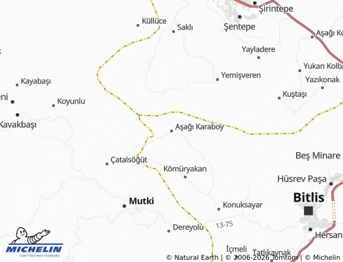 Kaart MICHELIN Aşağı Karaboy - ViaMichelin
