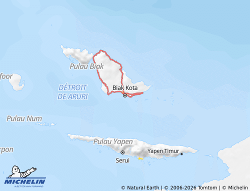 Carte MICHELIN Biak Numfor - ViaMichelin