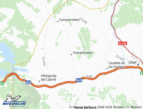 MICHELIN Fuenterrobles map - ViaMichelin