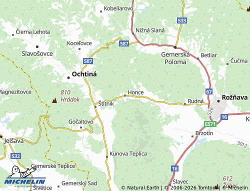 Mappa MICHELIN Honce - ViaMichelin