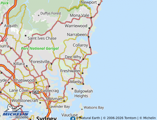 Mapa MICHELIN Narraweena - ViaMichelin