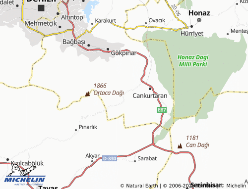 MICHELIN Karataş map - ViaMichelin