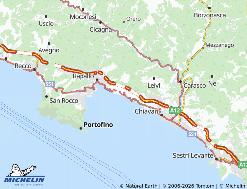 MICHELIN Zoagli map - ViaMichelin