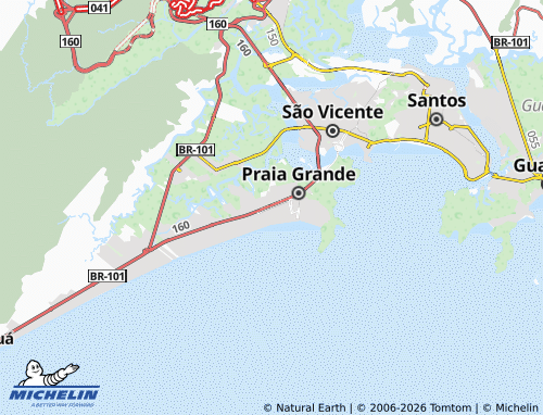 Mapa MICHELIN Vila Guilhermina - ViaMichelin