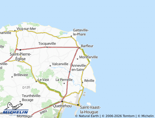 MICHELIN Montfarville map - ViaMichelin